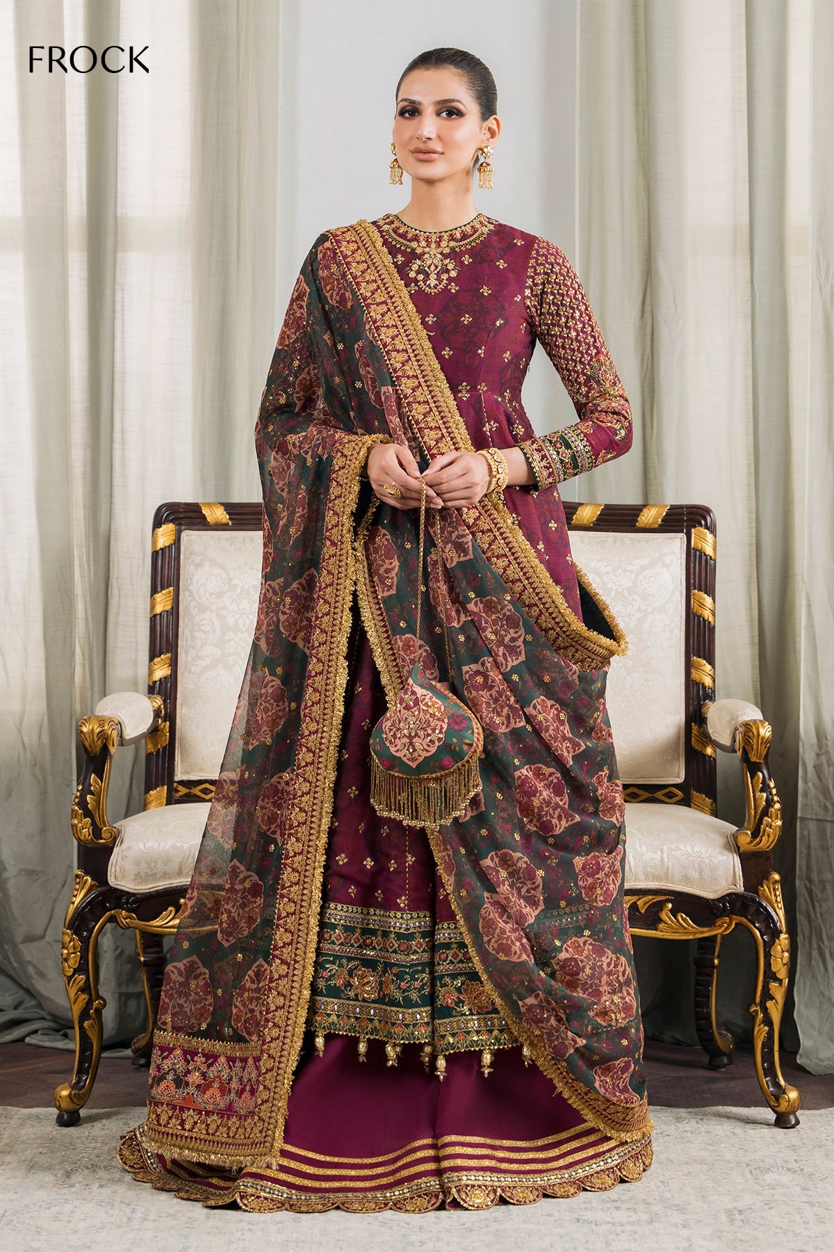 EMBROIDERED CHIFFON CH12-03 UNSTITCHED