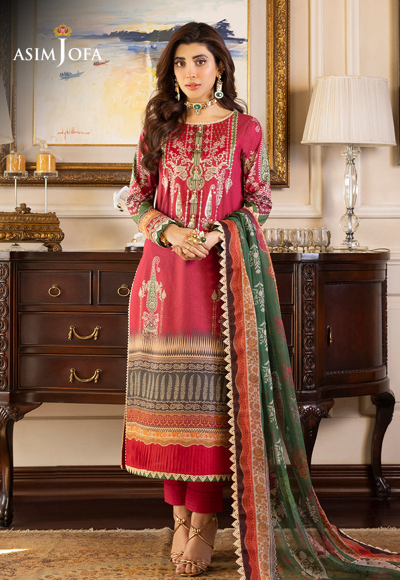 AJS-26 EMBROIDERED LAWN 3 PCS
