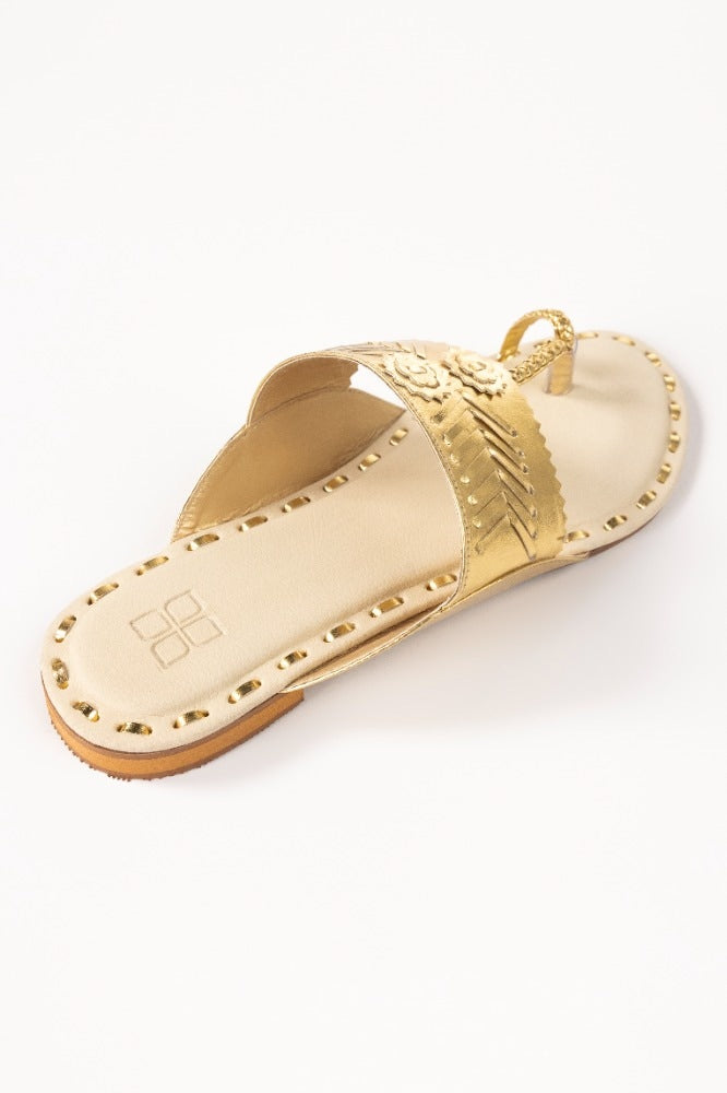Beige Kolhapuri