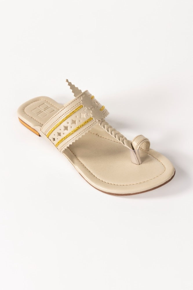 Beige Kolhapuri