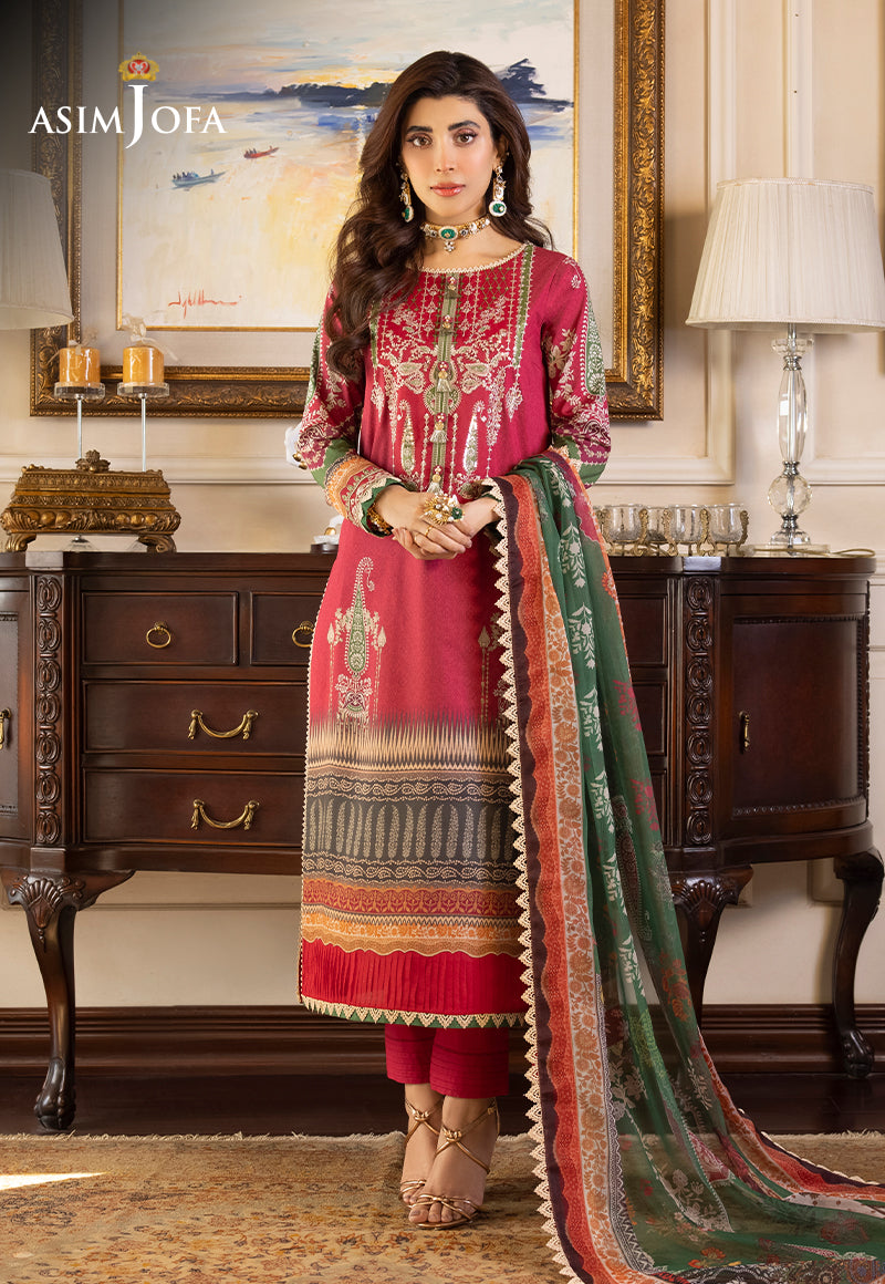 AJS-26 EMBROIDERED LAWN 3 PCS