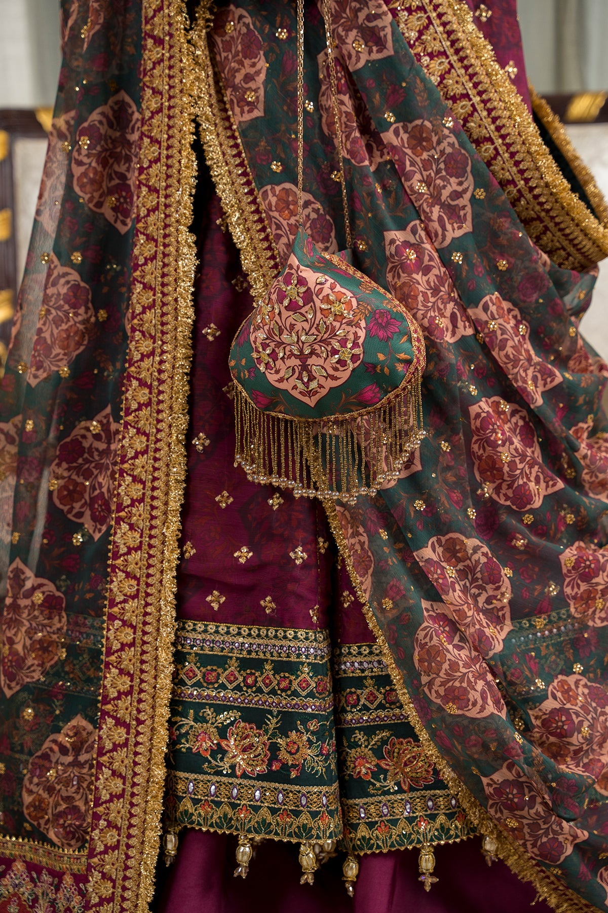 EMBROIDERED CHIFFON CH12-03 STITCHED