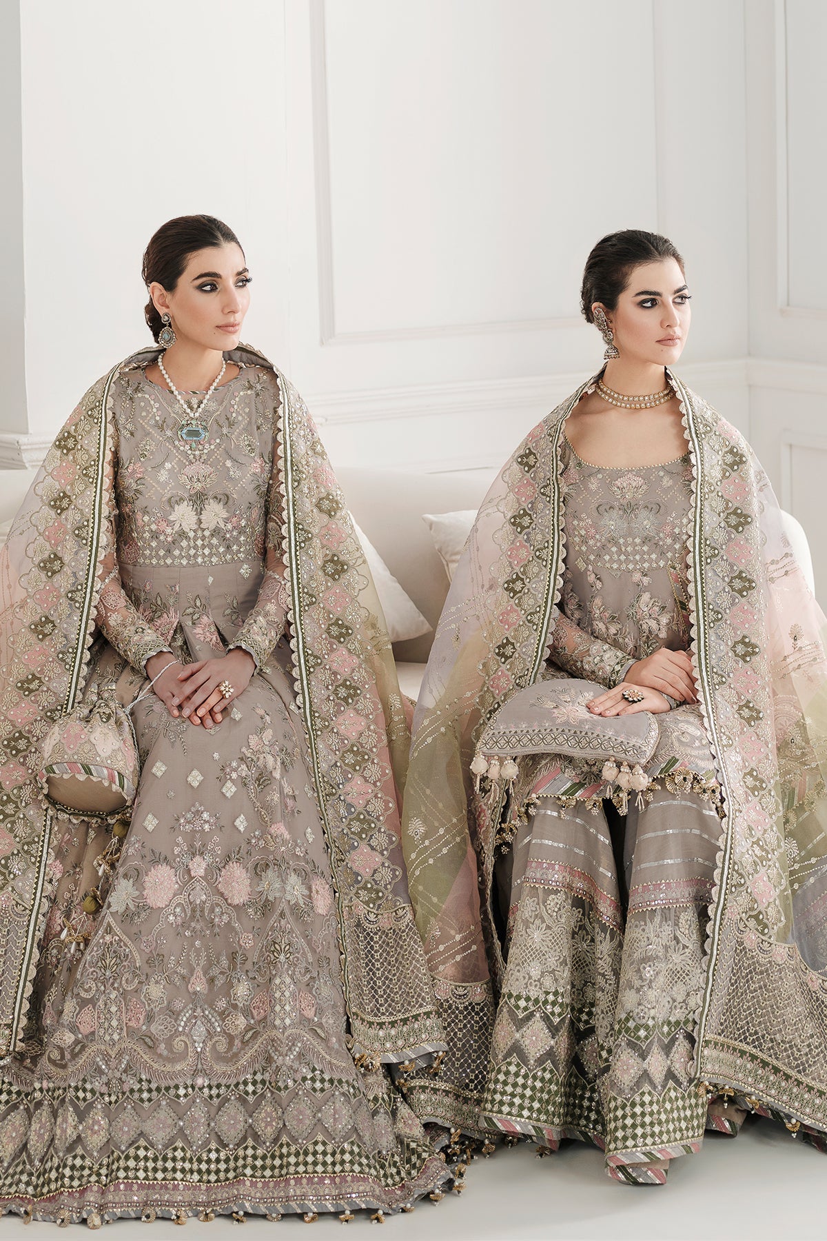 EMBROIDERED NET CH10-08 STITCHED