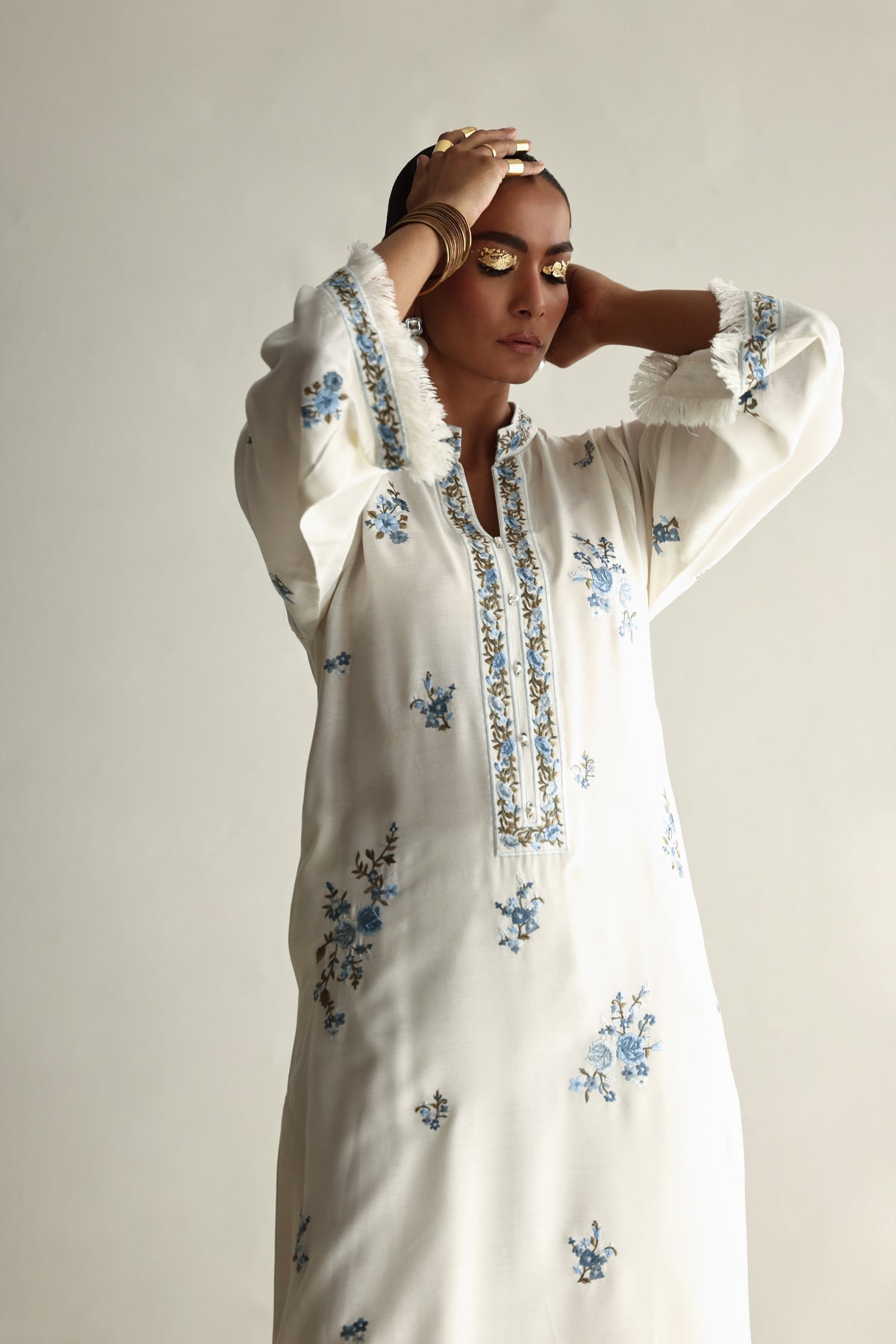 Blue Rose - Ivory Shirt