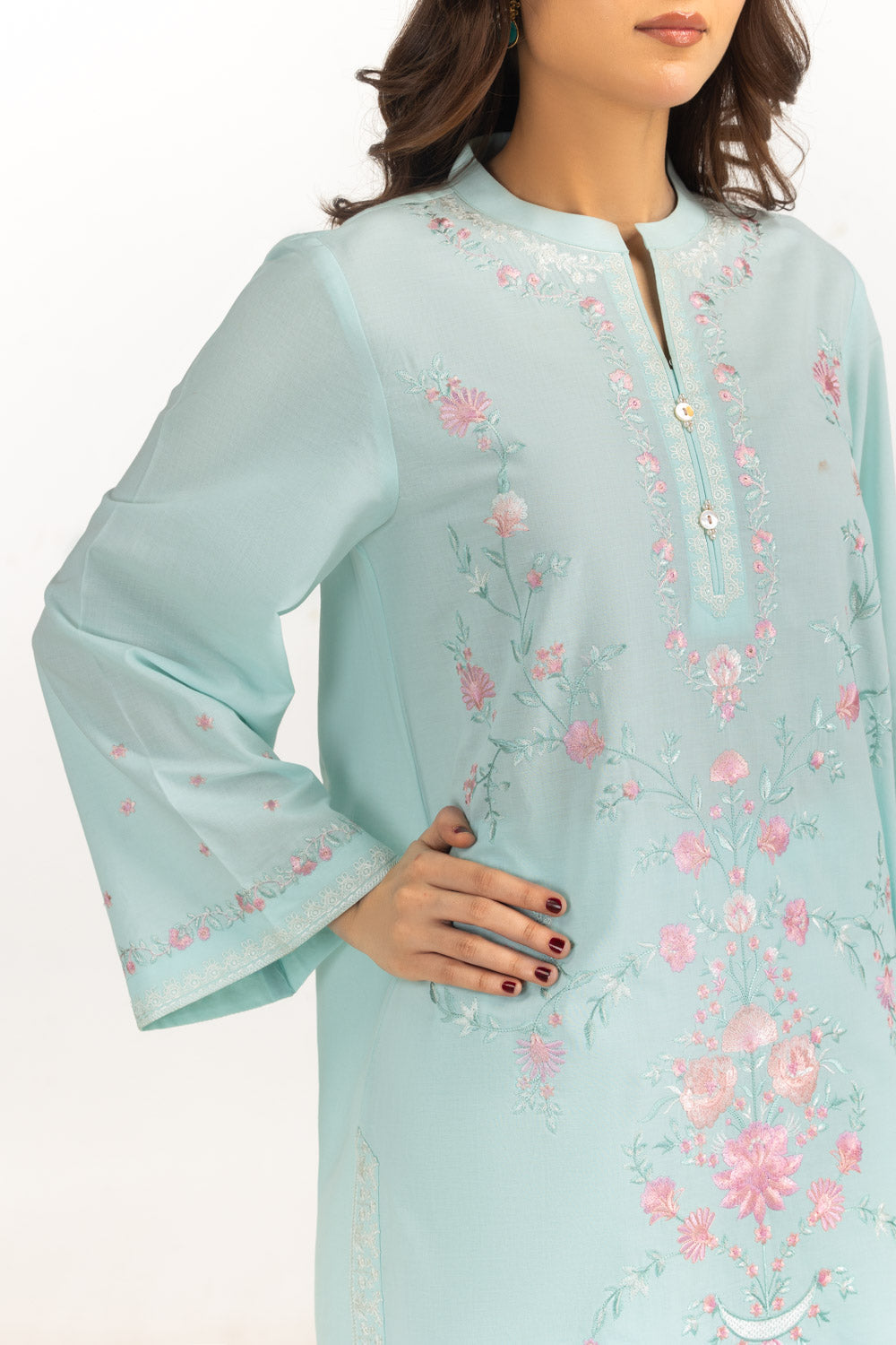 3PC Cambric Embroidered Suit