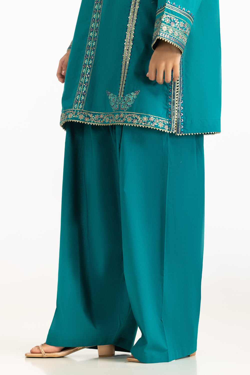 3PC Cambric Embroidered Suit