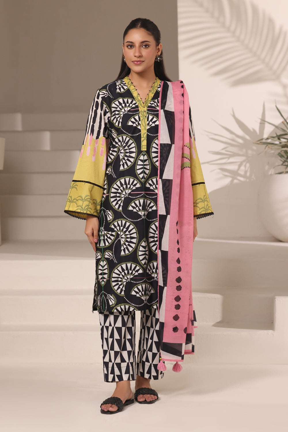 3PC Cambric Printed Suit