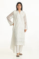 3Pc Chiffon Embroidered Suit