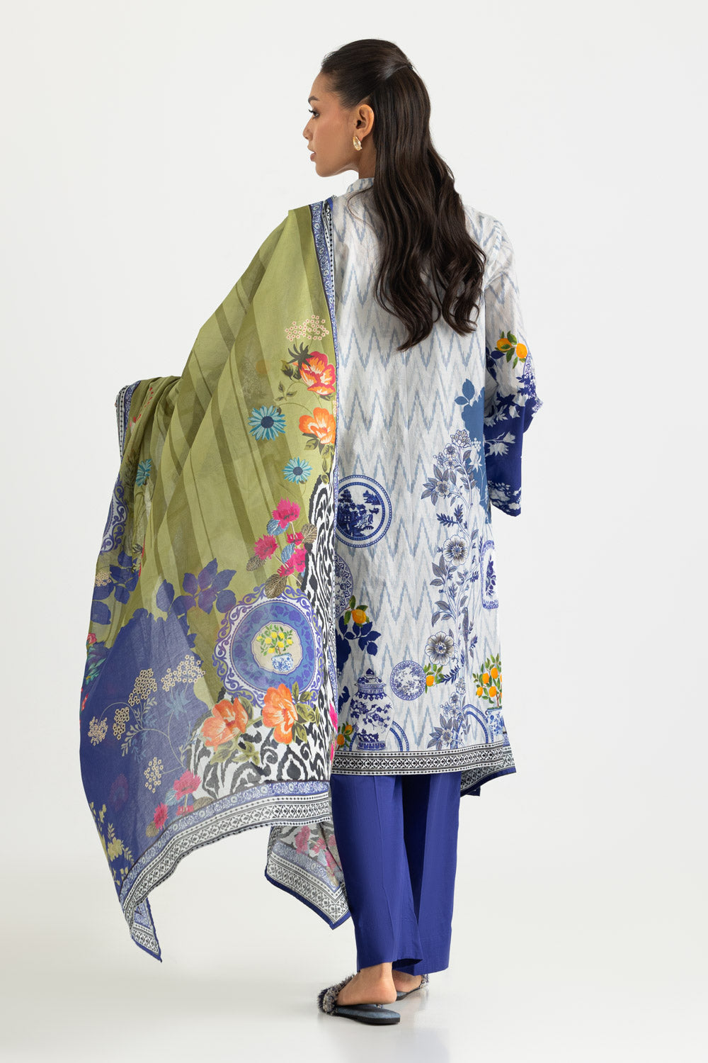 3PC Cotton Printed Suit