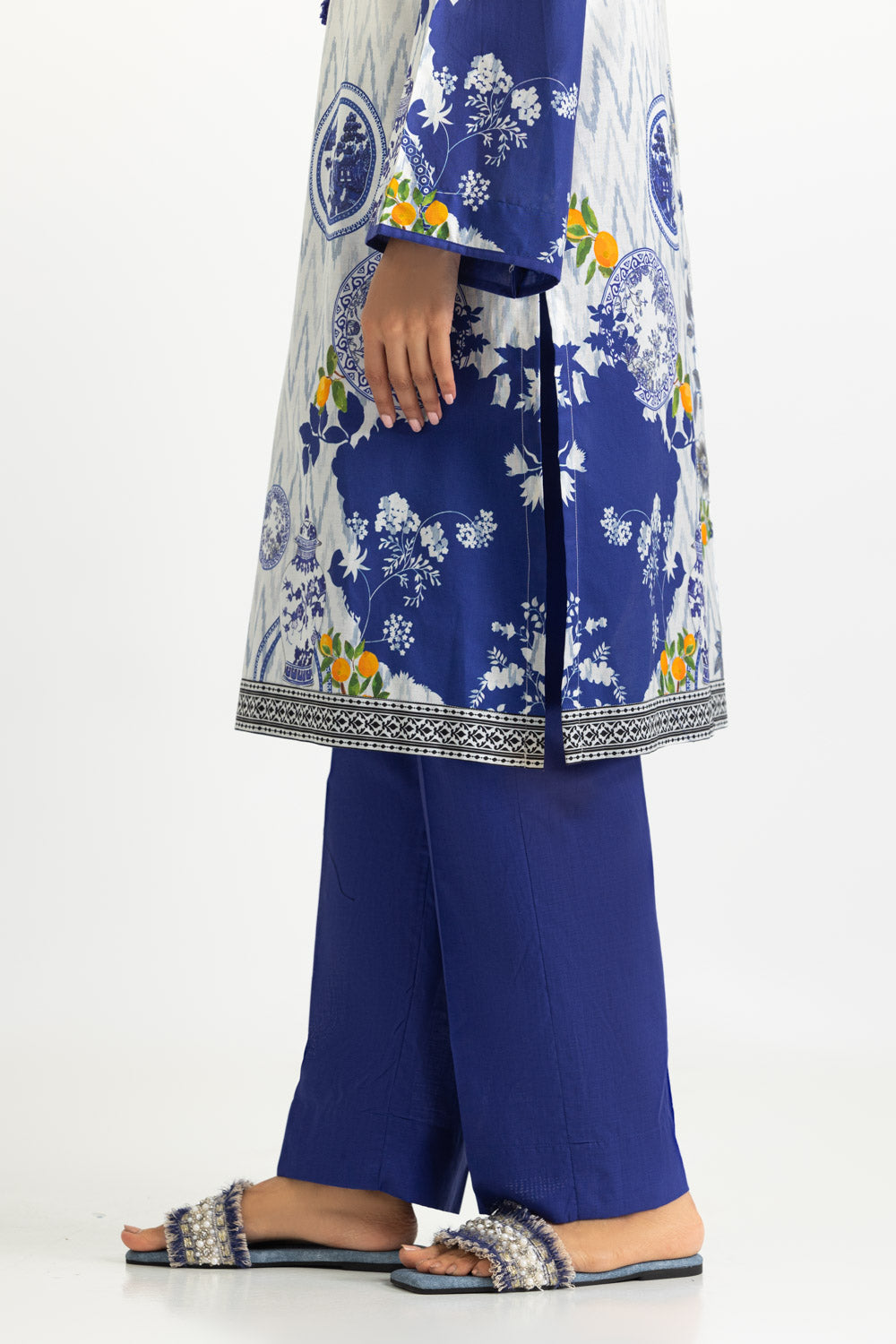 3PC Cotton Printed Suit