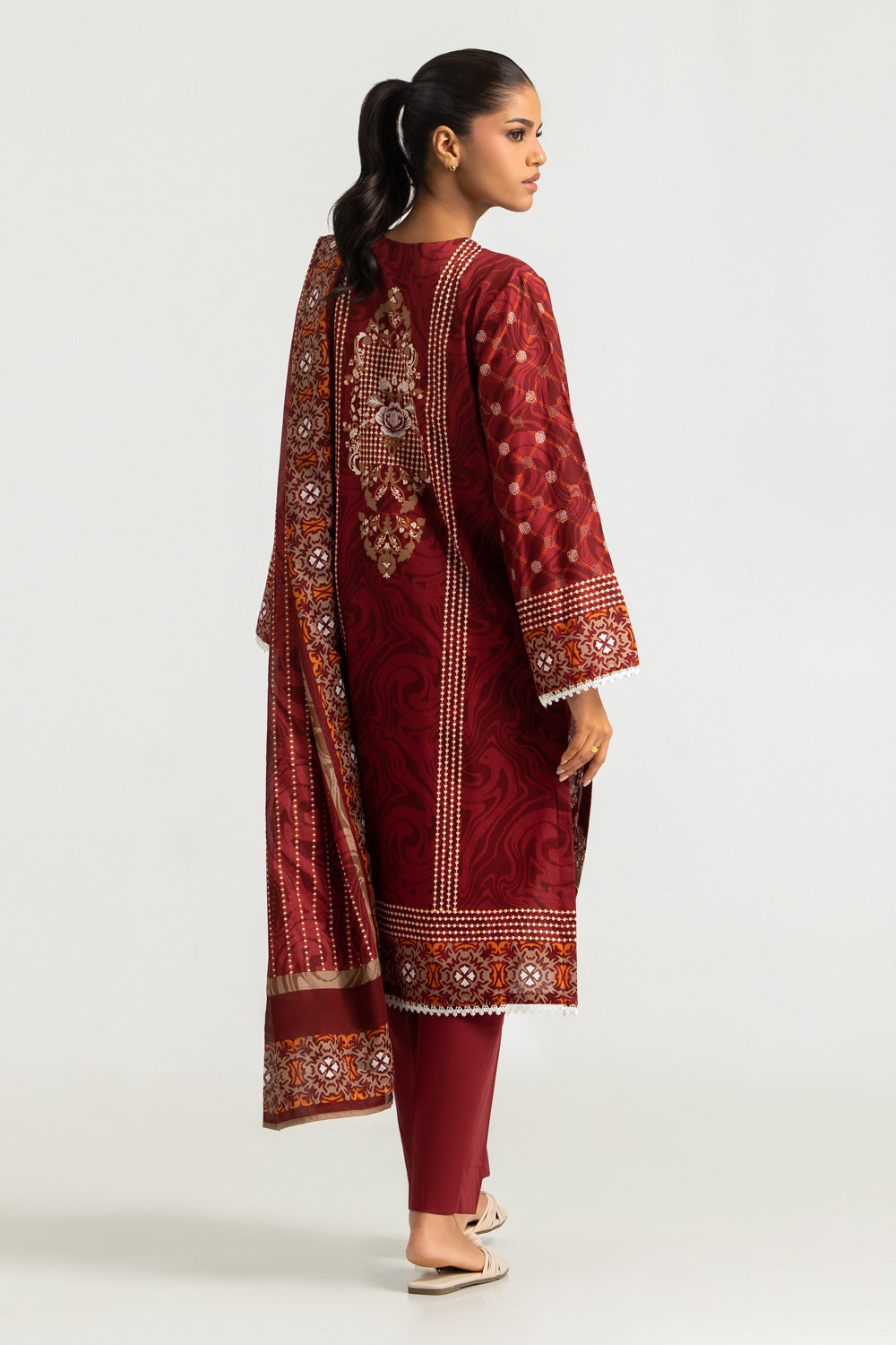 3PC Cotton Printed Suit