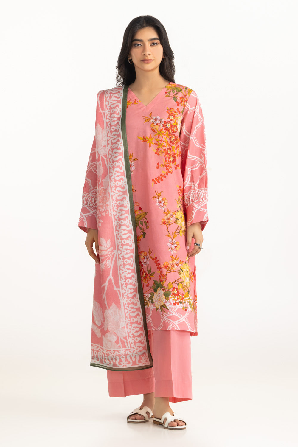 3PC Dobby Printed Suit
