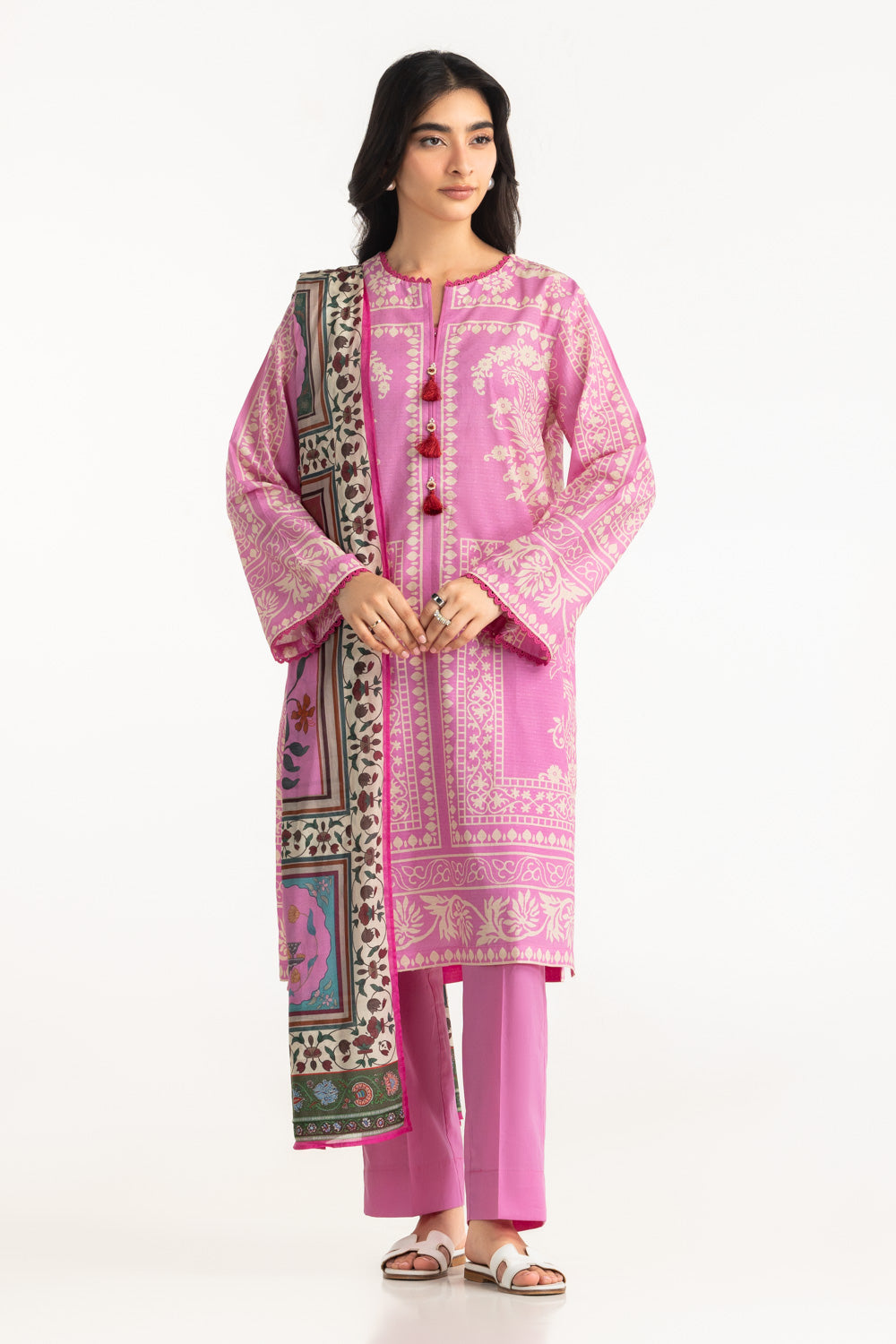 3PC Dobby Printed Suit