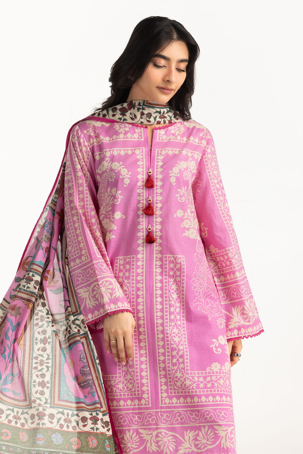 3PC Dobby Printed Suit