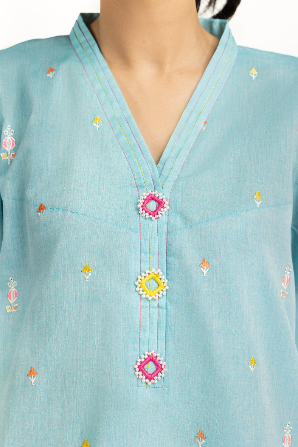3PC Jacquard Embroidered Suit