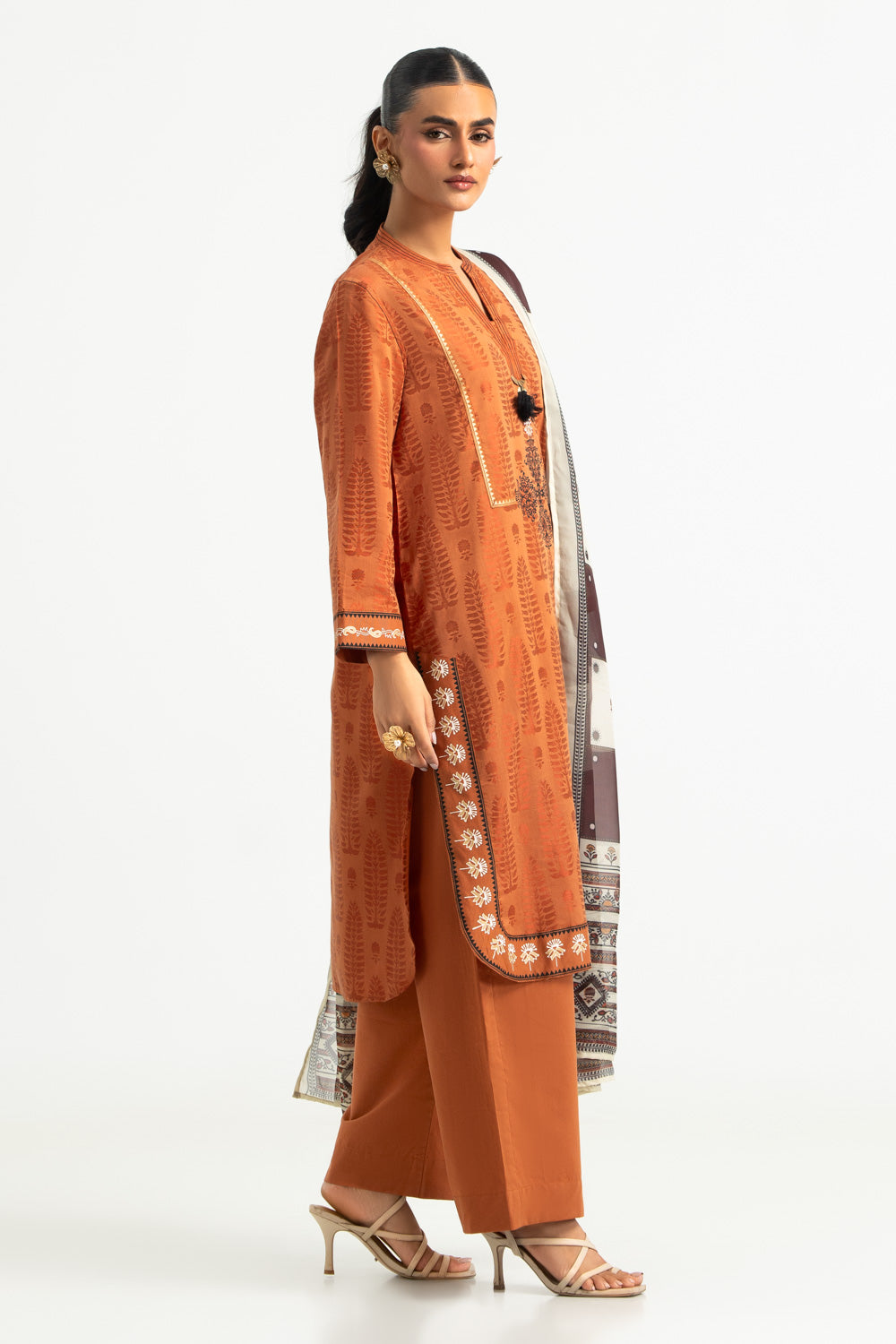 3PC Jacquard Printed Suit