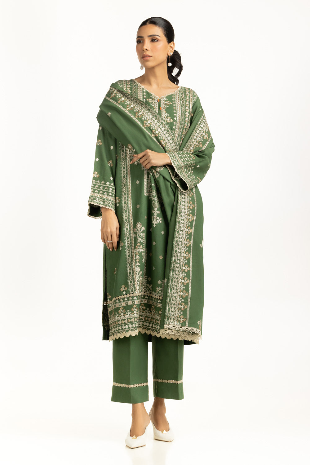 3PC Karandi Embroidered Suit