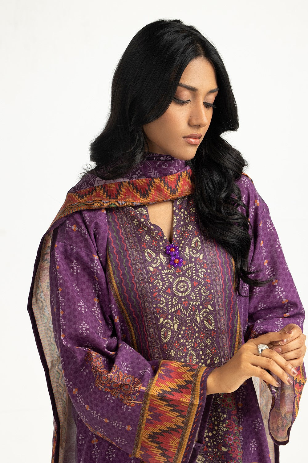 3PC Khaddar Printed Suit