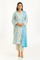 3Pc Lacquer Printed Slub Yarn Suit