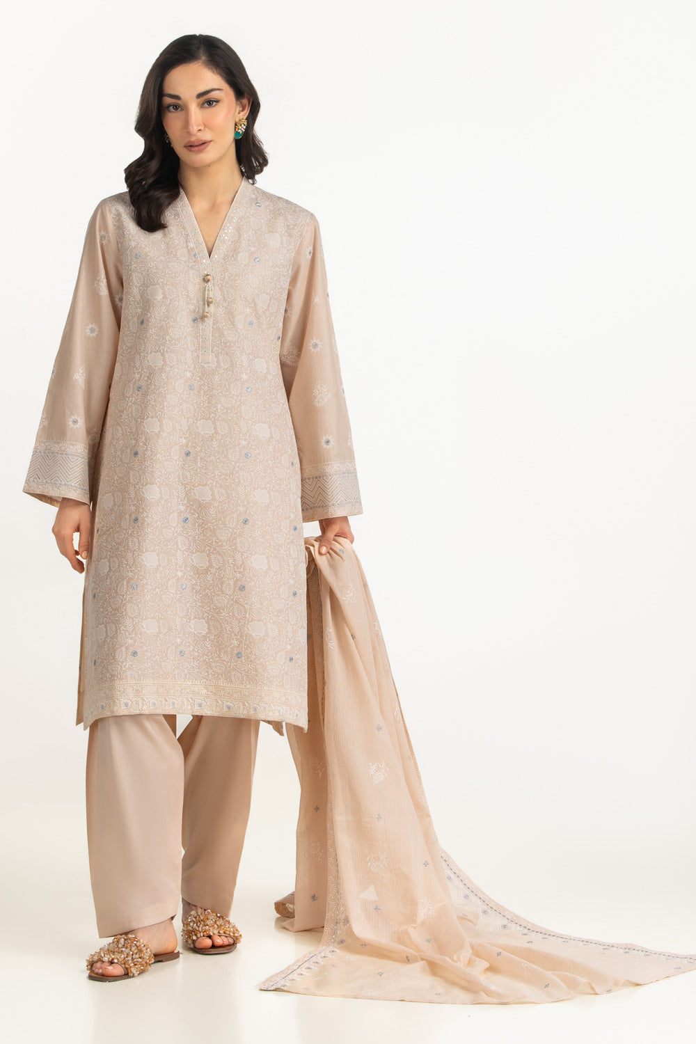 3PC Lawn Embroidered Suit