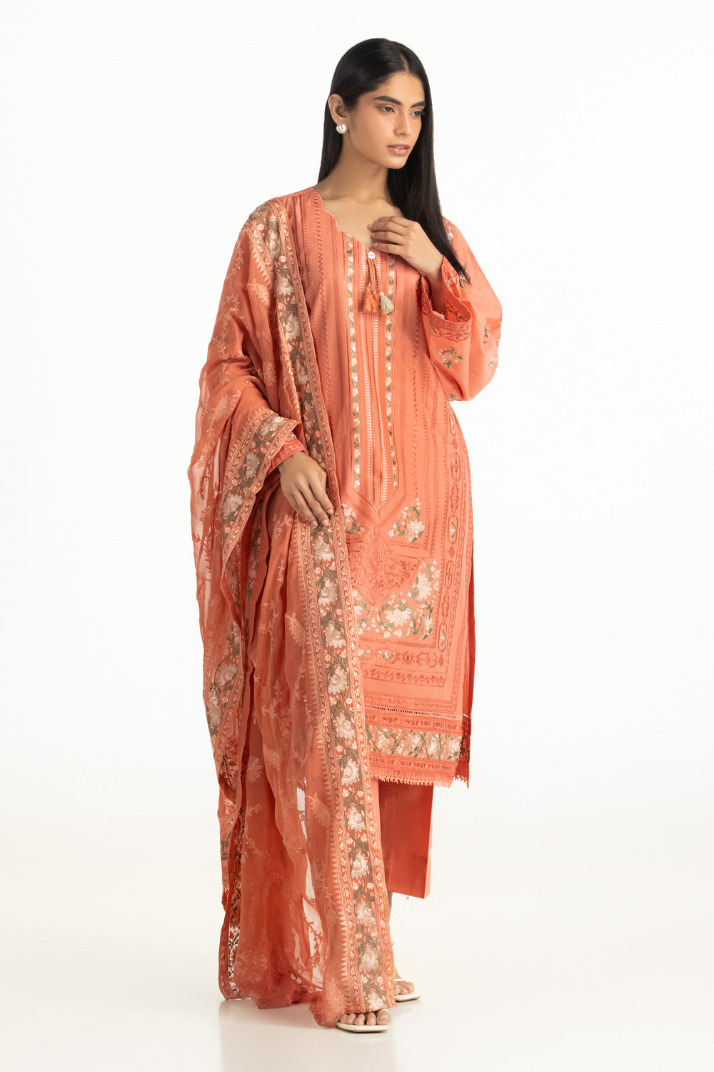 3PC Lawn Embroidered Suit