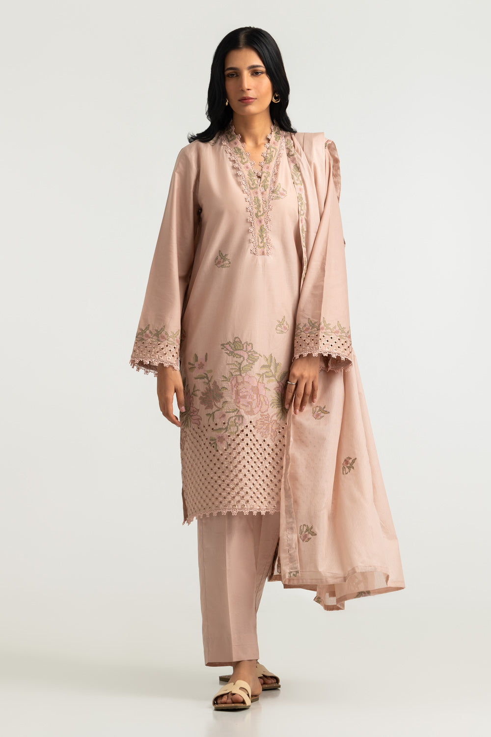3PC Lawn Embroidered Suit - W-AP-UTS-26-481672