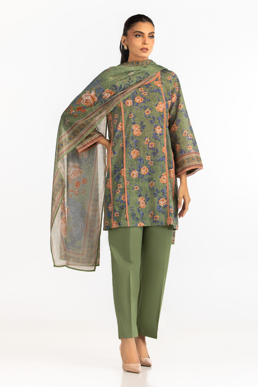 3Pc Lawn Printed Suit