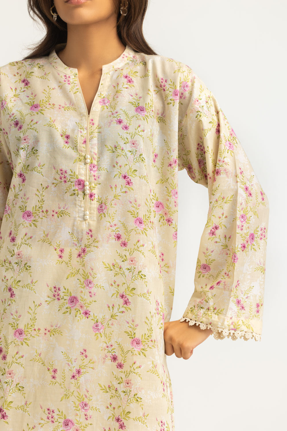 3Pc Lawn Printed Suit With Embroidered Dupatta