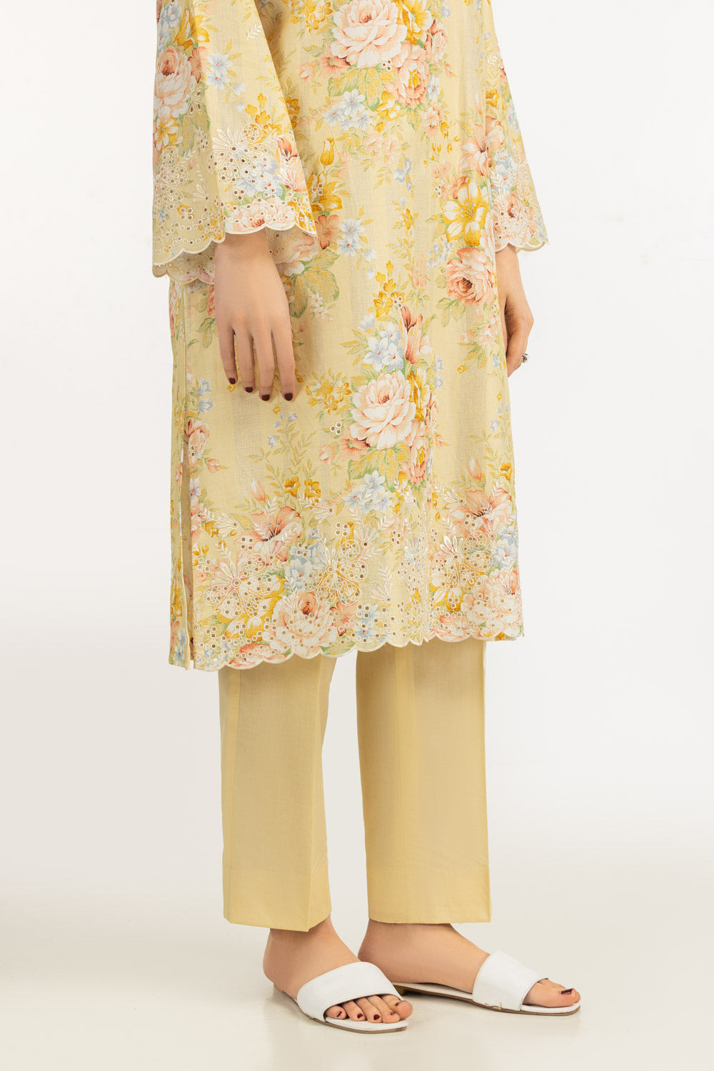 3PC Lawn Printed Suit With Embroidered