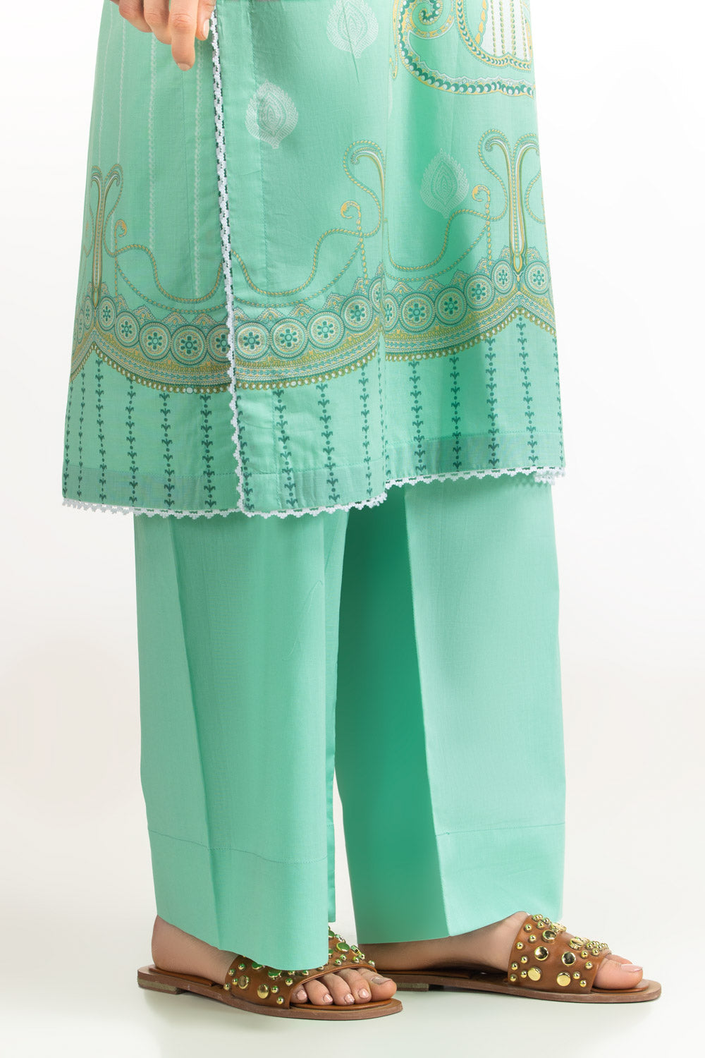 3PC Lawn Printed Suit With Embroidered