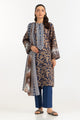 3Pc Lawn Printed Suit With Embroidered