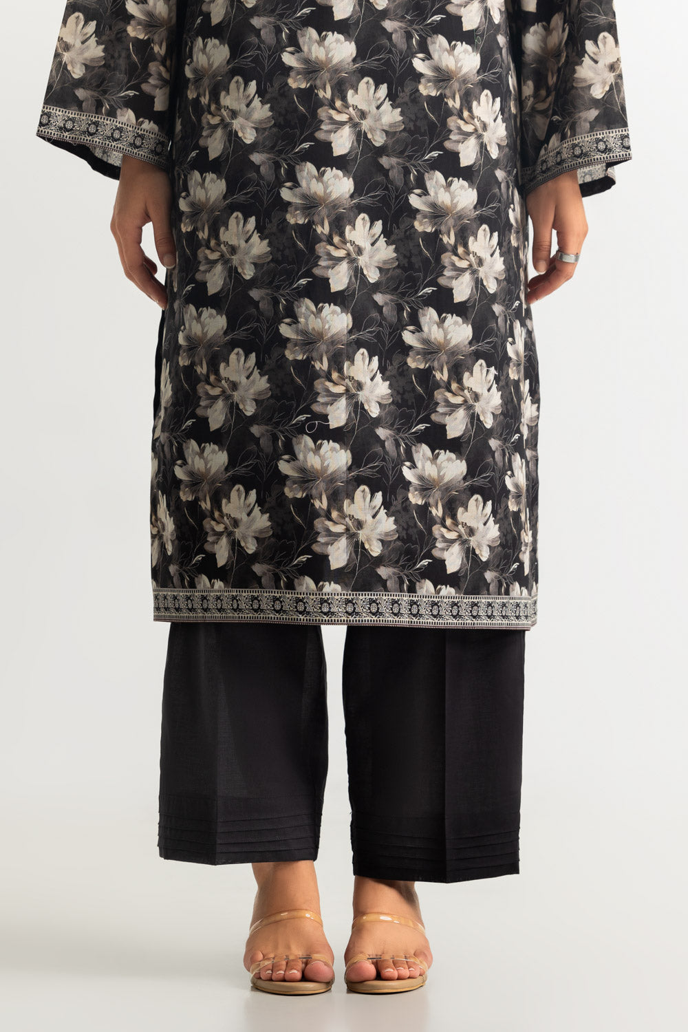 3PC Lawn Printed Suit With Embroidered