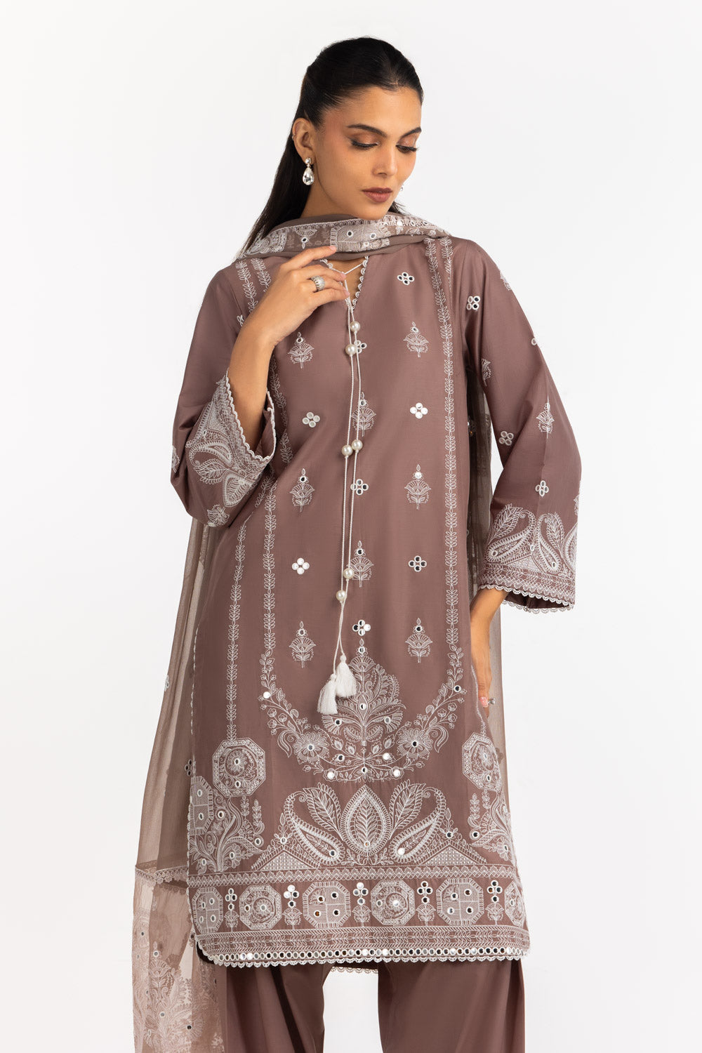 3PC Lawn Sequins Embroiderd Suit