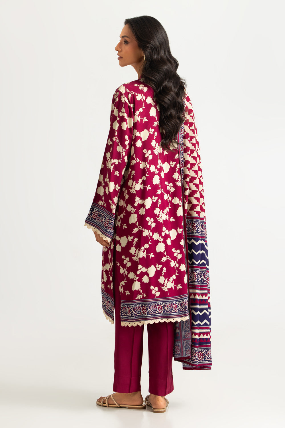 3PC Linen Printed Suit