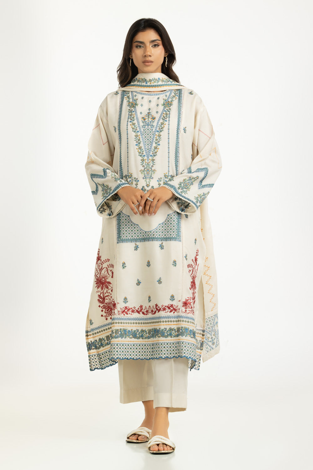 3PC Pashmina Embroidered Suit