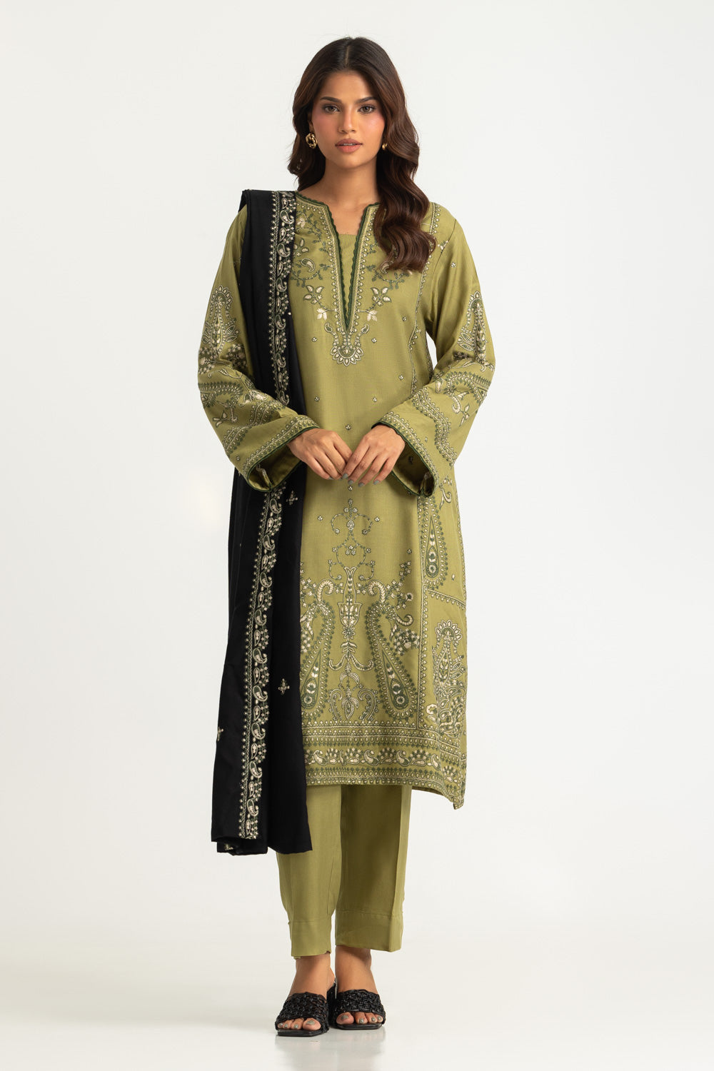 3PC Pashmina Embroidered Suit