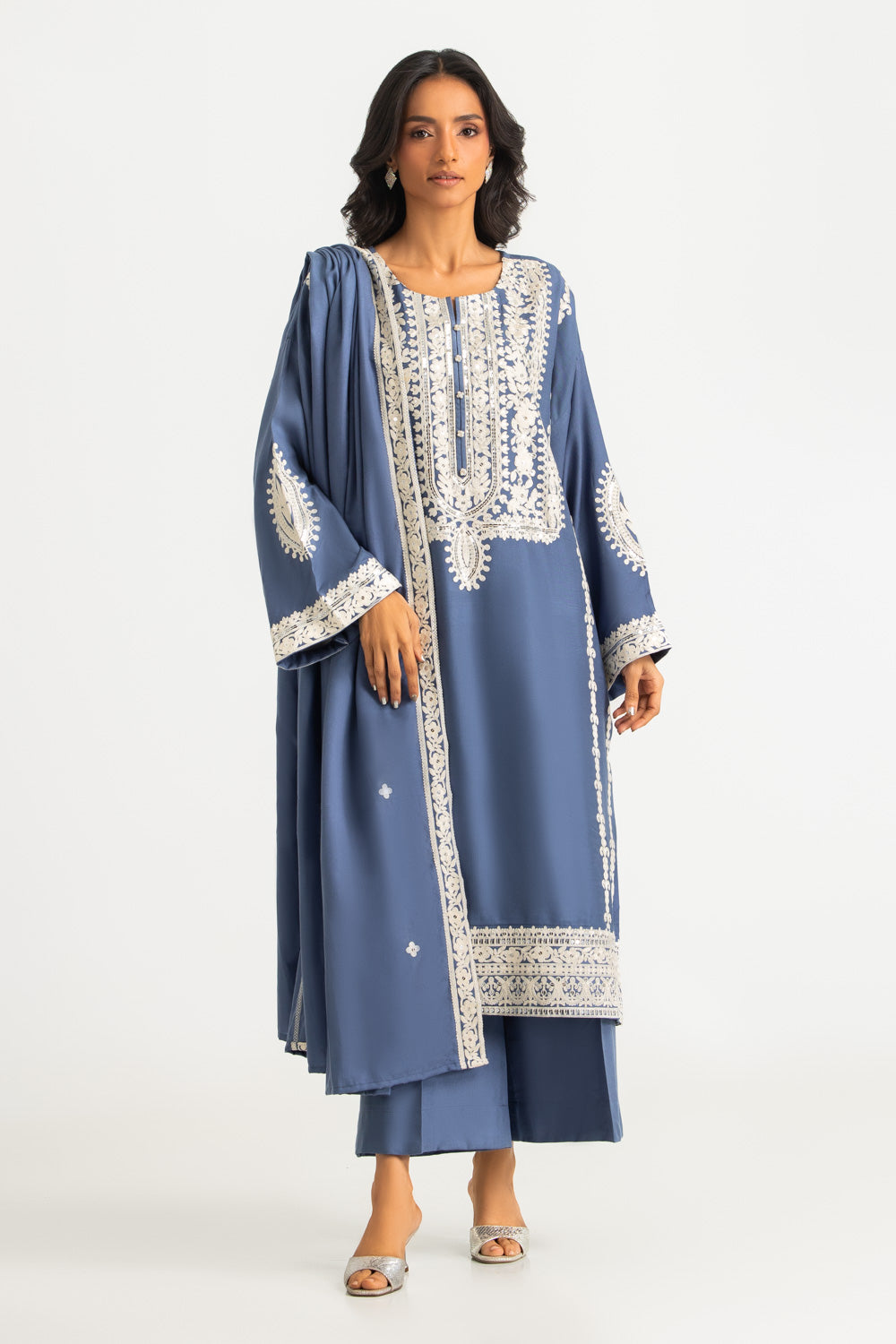 3PC Pashmina Embroidered Suit