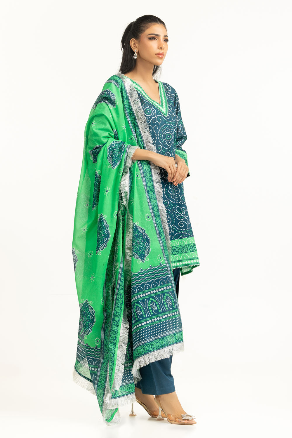 3Pc Printed Lawn Suit