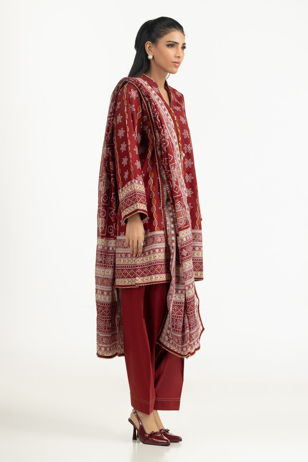 3Pc Printed Lawn Suit