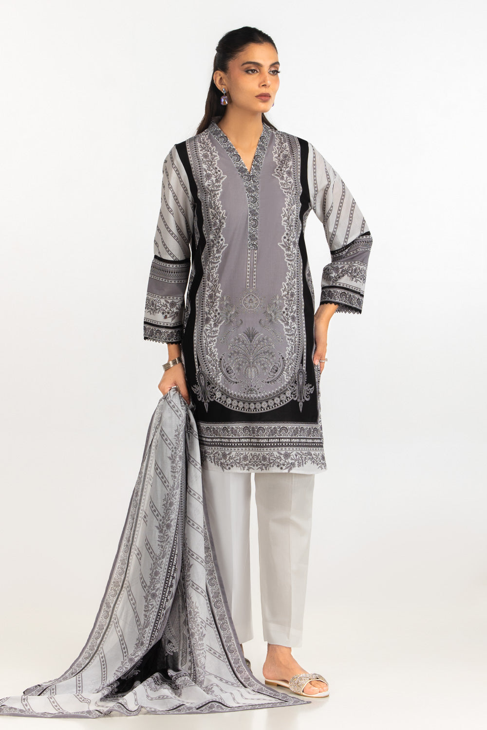 3Pc Printed Lawn Suit