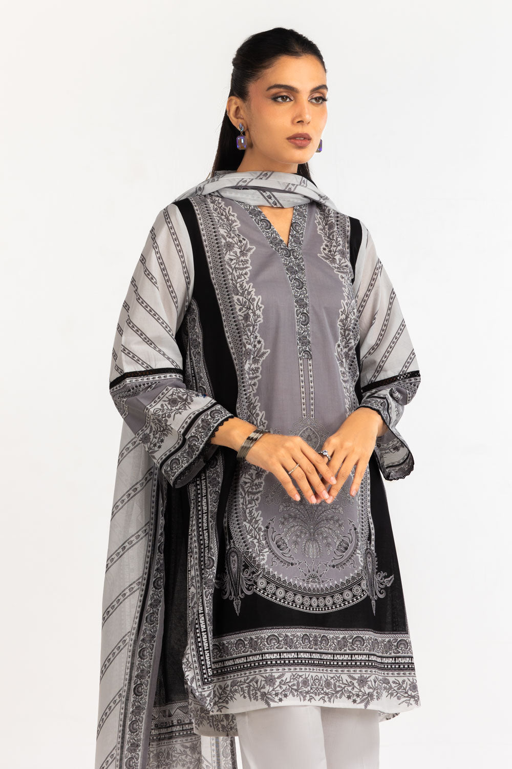 3Pc Printed Lawn Suit