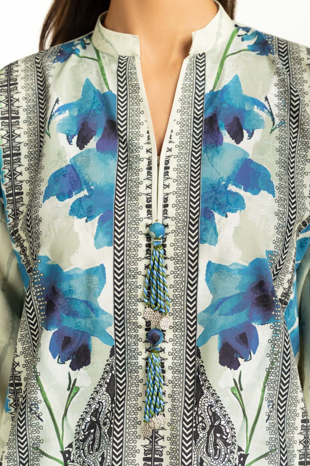 3PC Self Jacquard Printed Suit