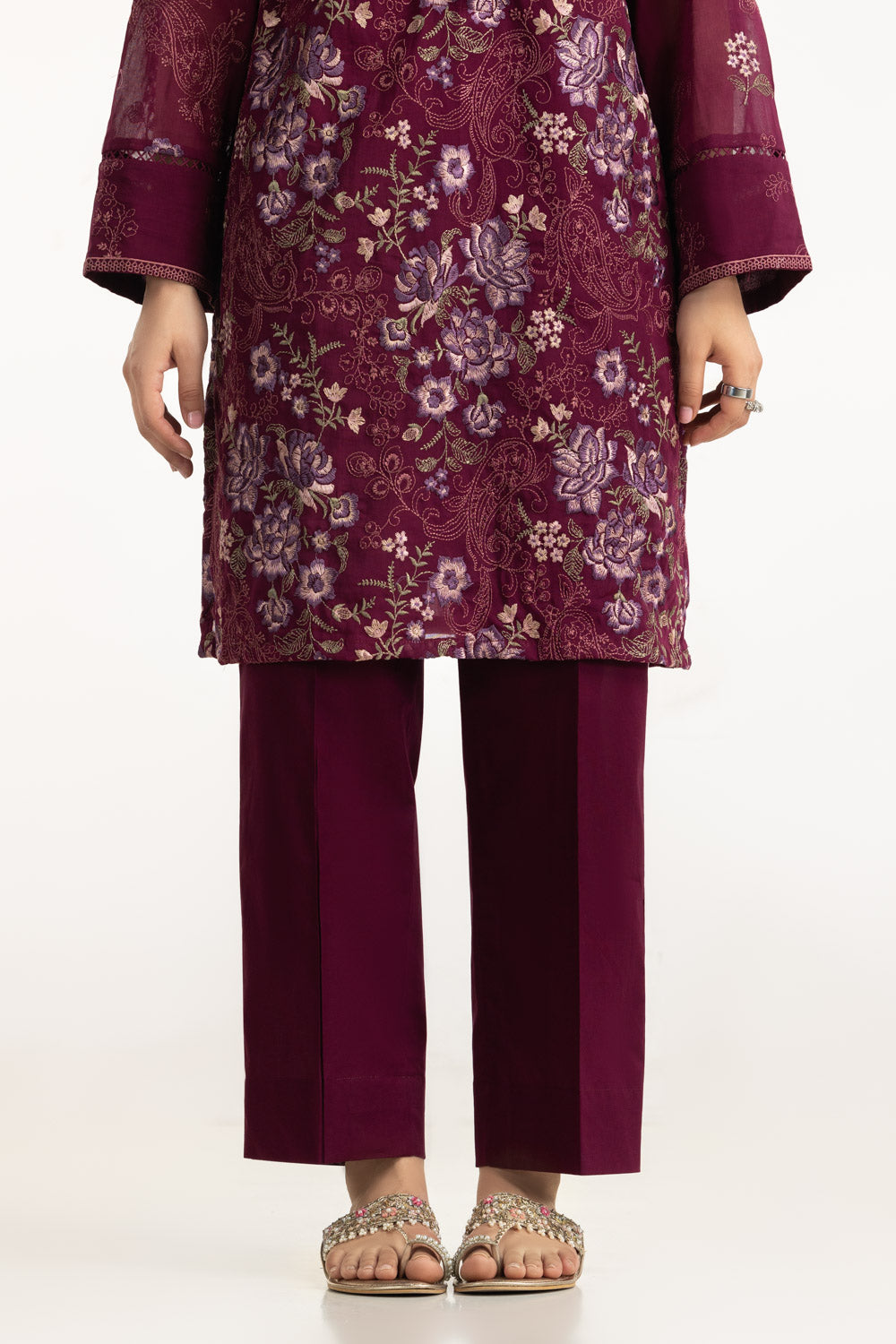 3PC Swiss Voile Embroidered Suit