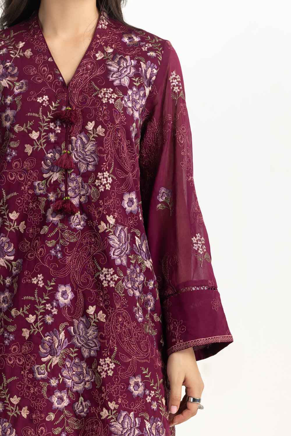 3PC Swiss Voile Embroidered Suit