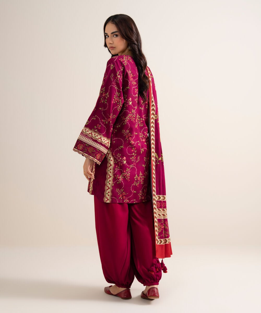 3 Piece - Embroidered Cotton Viscose Suit 3PEDYS26V848