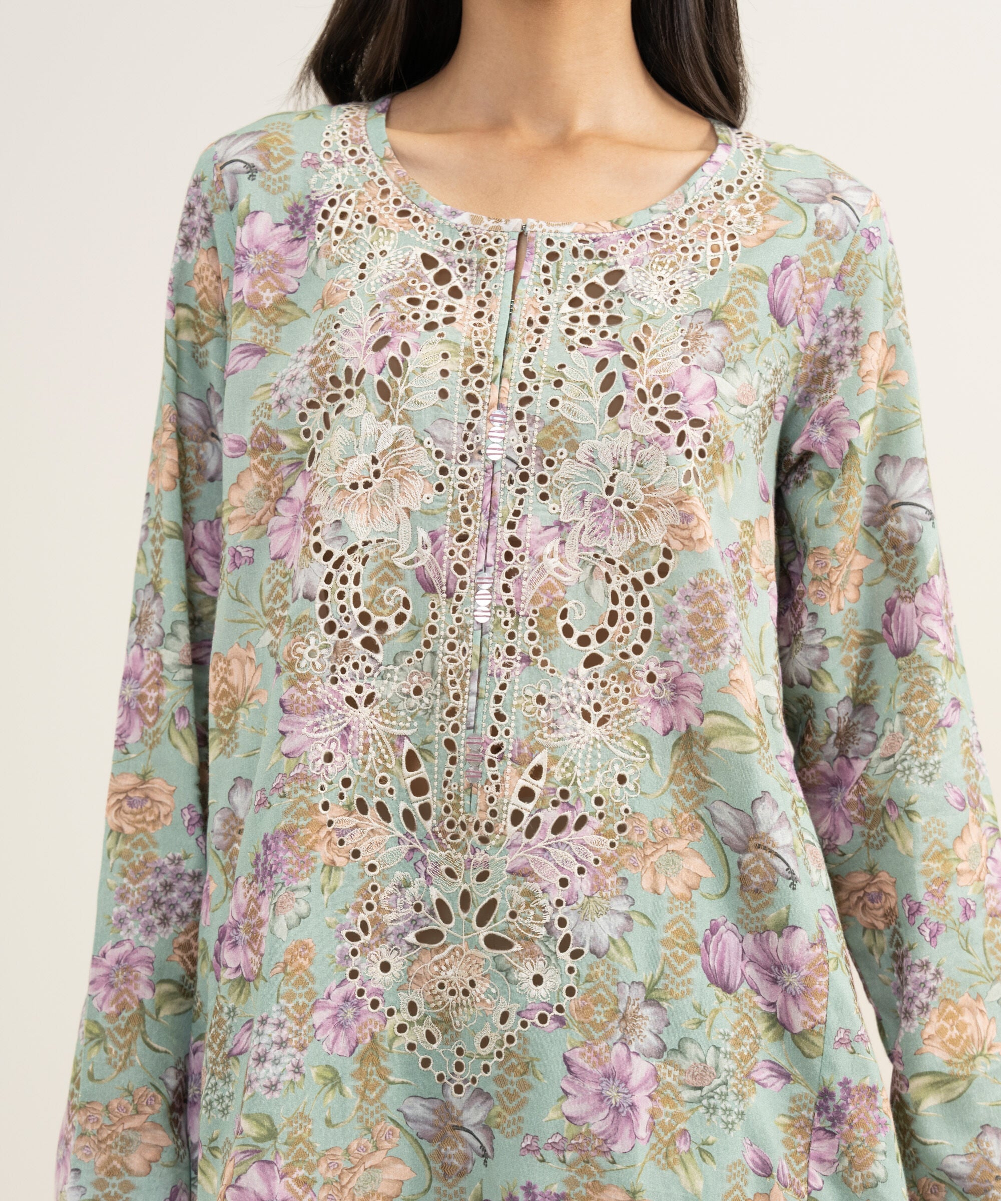 3 Piece - Embroidered Jacquard Suit