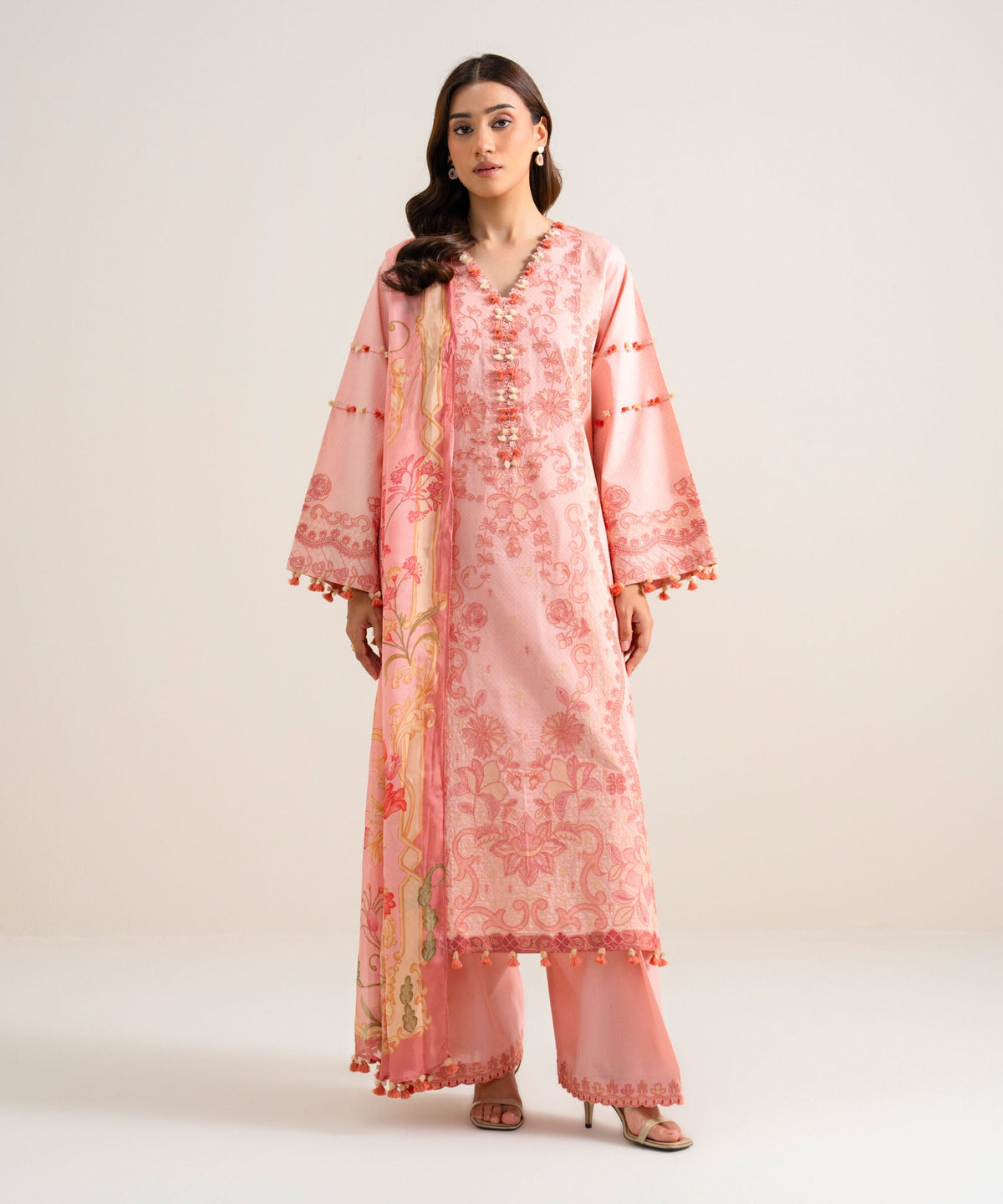 3 Piece - Embroidered Dobby Suit 3PELXS26V818