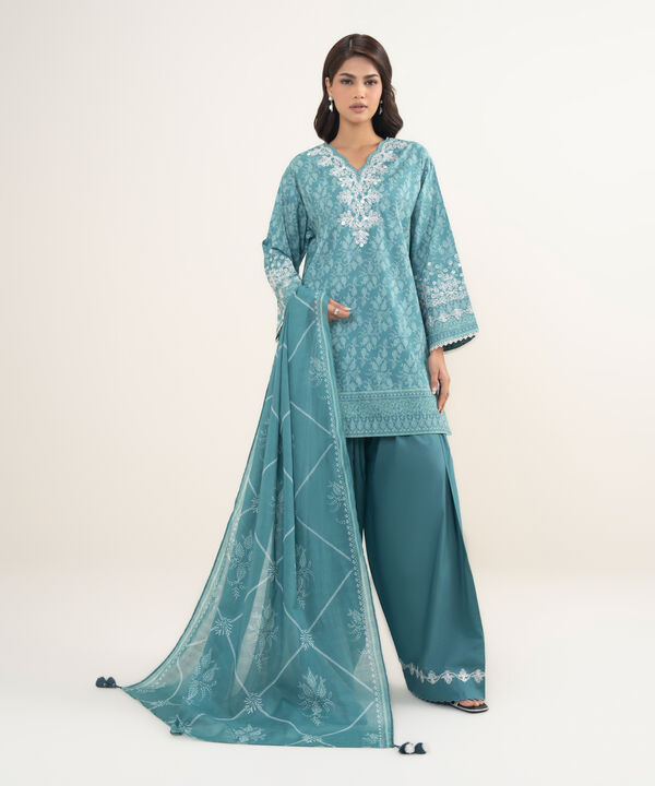 3 Piece - Embroidered Lawn Suit