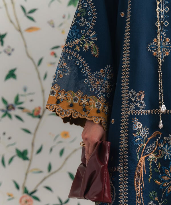 3 Piece - Embroidered Dobby Suit