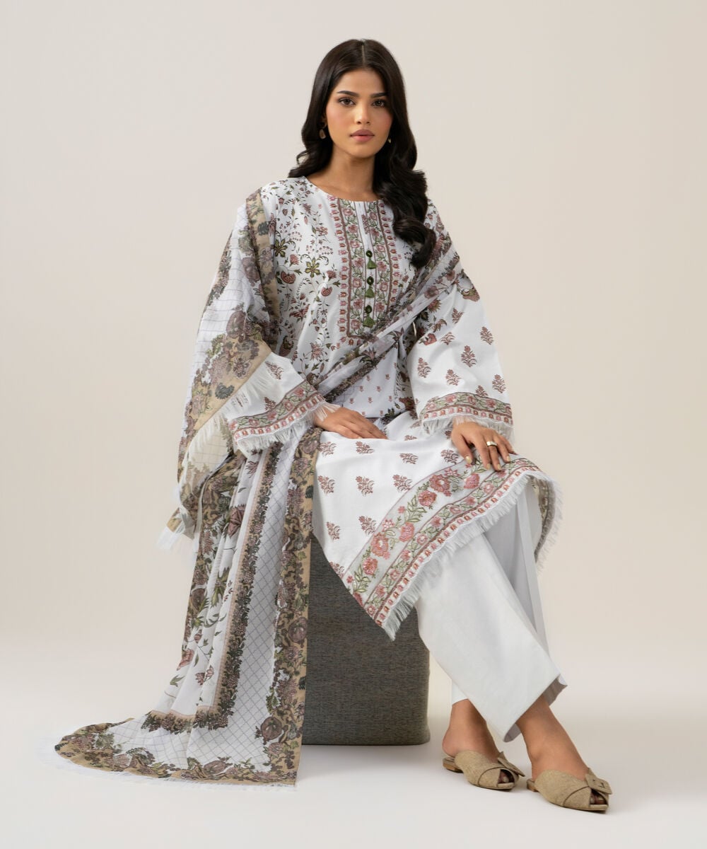 3 Piece - Embroidered Lawn Suit 3PESGS26V874